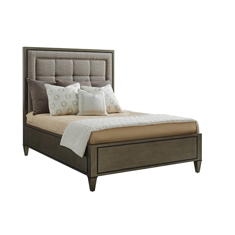 Lexington Ariana St Tropez Upholstered Panel Headboard Size: Queen, Upholstery: Silver/Gray - Image 0