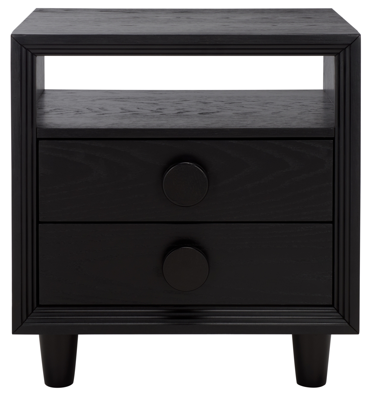 Akanksha 2 Drawer Nightstand - Black - Safavieh - Image 0
