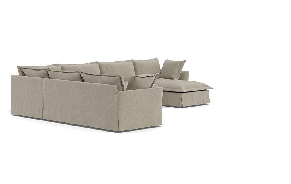Skylar Slipcovered 4-Piece (5-Seat) Corner Sectional Sofa with Right Chaise - Image 1