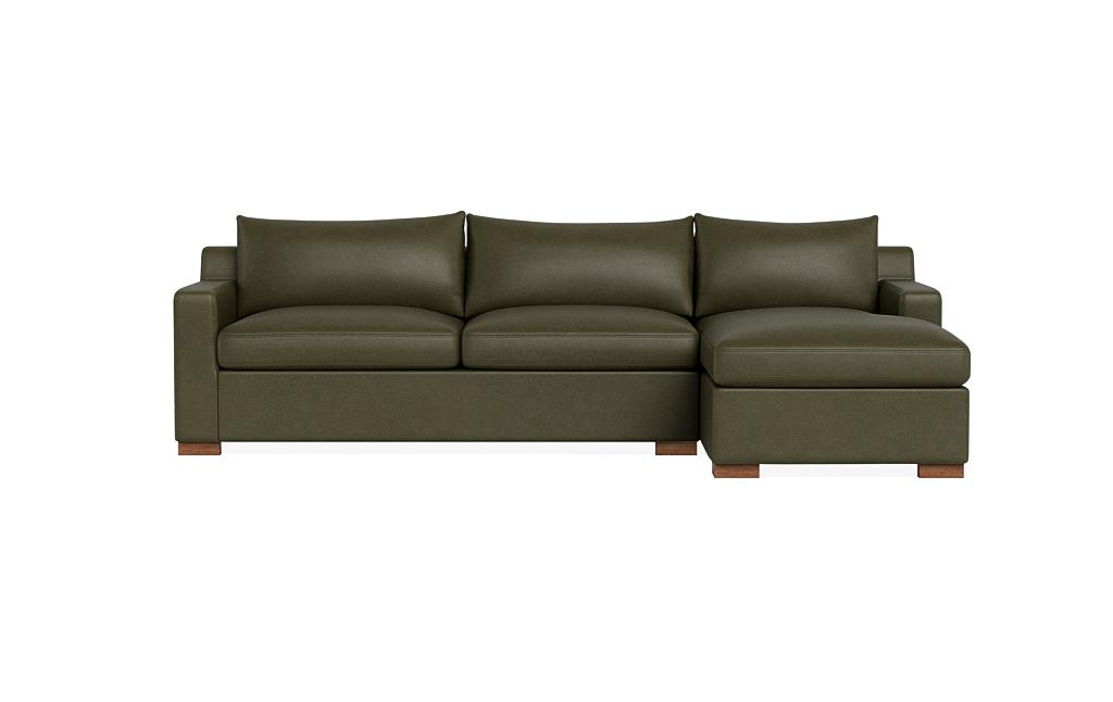 Sloan Leather Sleeper Right Chaise Sectional - Image 0