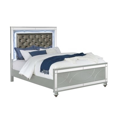 Karmen Metallic Tufted Standard Bed - Image 0
