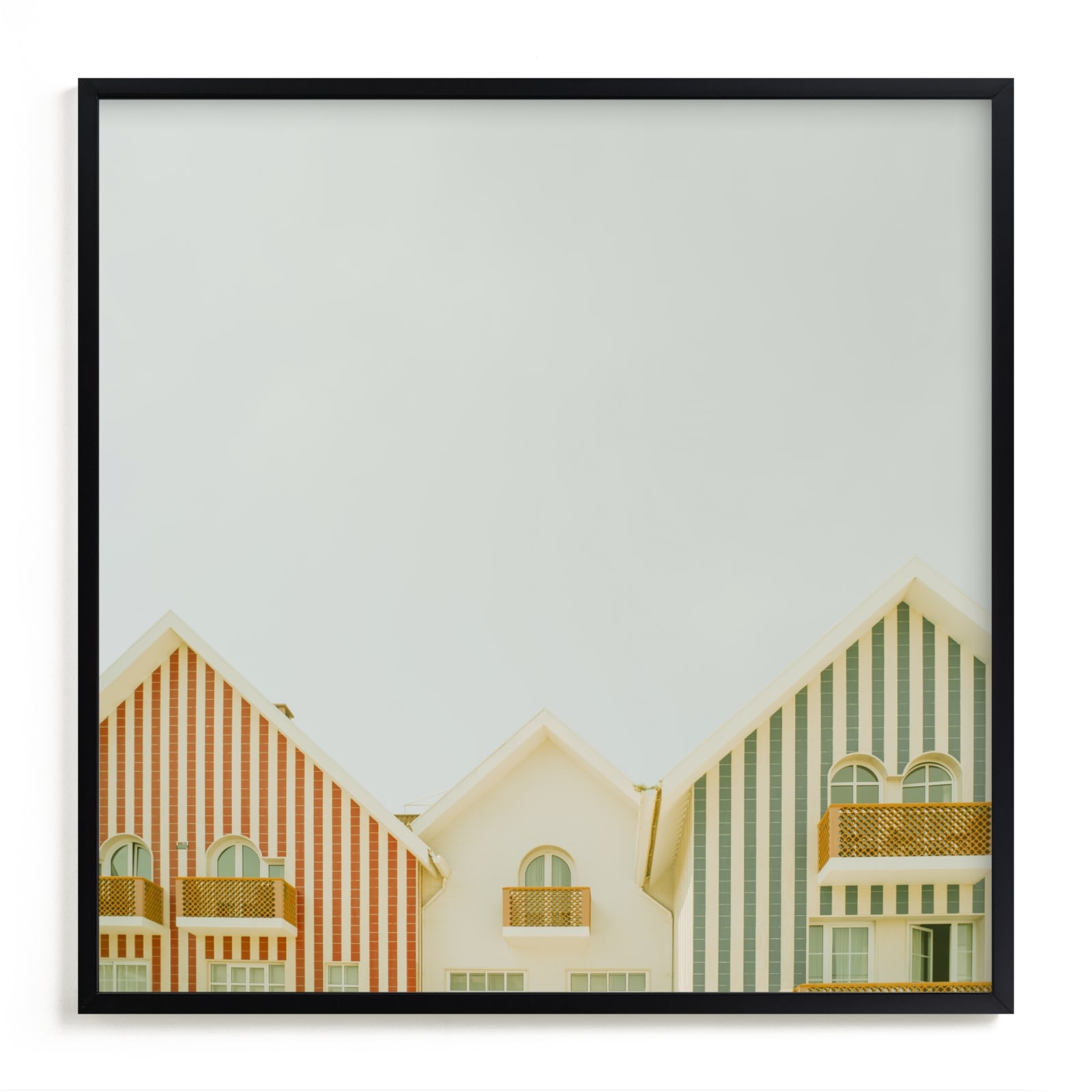 Striped Houses Limited Edition Fine Art Print 2 - Image 0