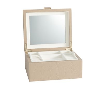 Quinn Jewelry Box, Medium 10" x 8.75", Fawn, Shadow Printed - Image 5