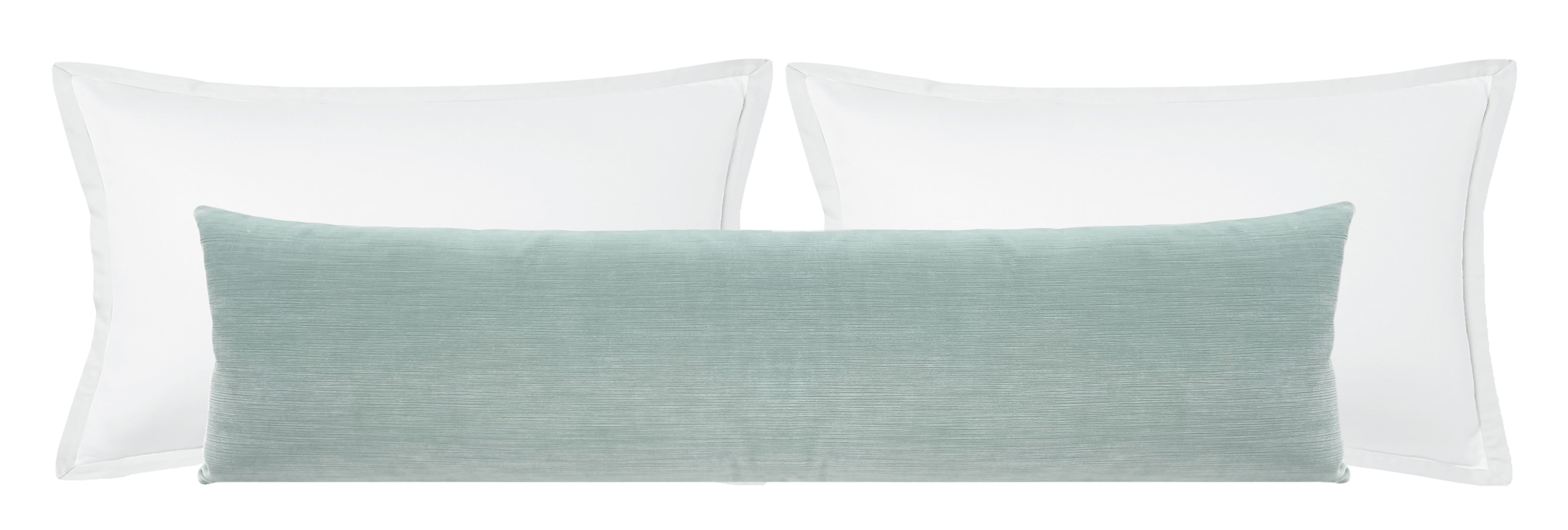 THE XL LUMBAR :: STRIE VELVET // SPA BLUE - 14" X 48" - Image 2