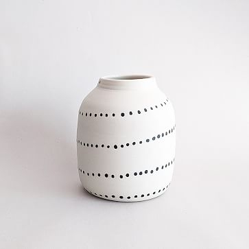 Btw Ceramics Dot Bud Vase, Porcelain, White - Image 0