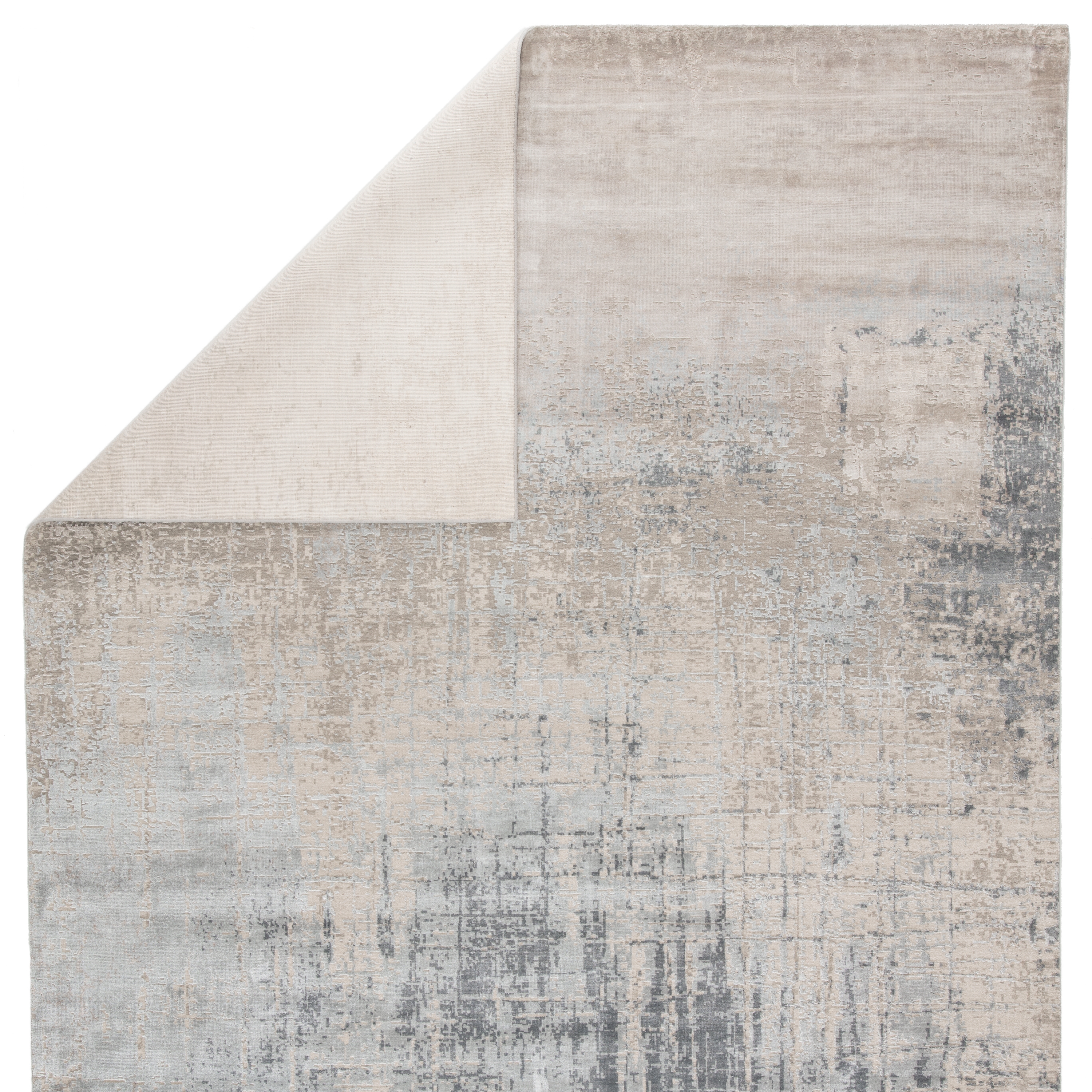 Parvat Hand-Knotted Abstract Gray/ Taupe Area Rug (10'X14') - Image 2