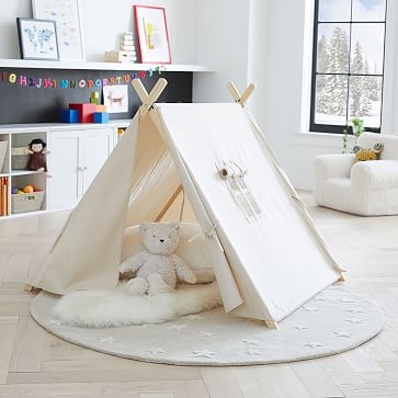 Collapsible Play Tent, Natural, WE Kids - Image 1