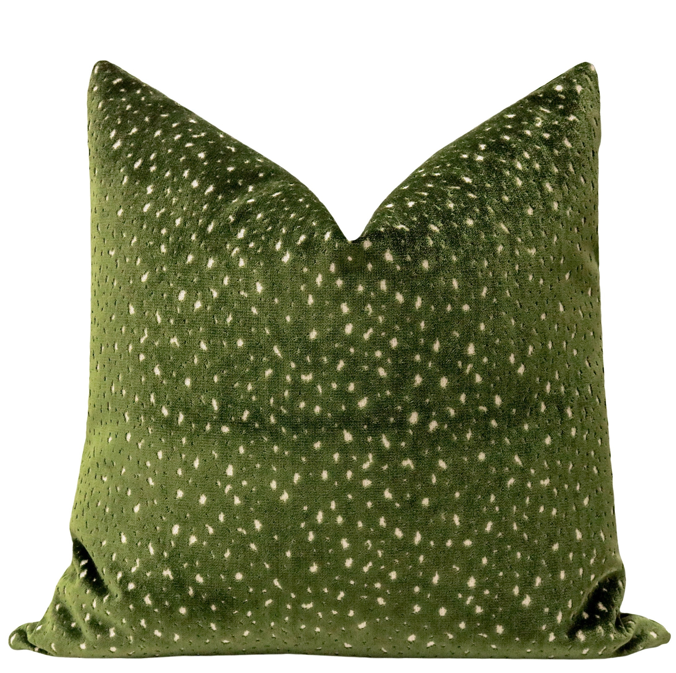 ANTELOPE CUT VELVET // OLIVE - 20” X 26” STANDARD SHAM - Image 0