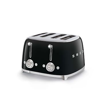 Smeg 4-Slice Toaster, Black - Image 0