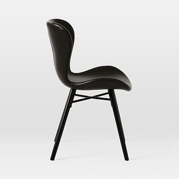 Uma Faux Leather Dining Chair, Saddle, Pecan - Set of 2 - Image 3