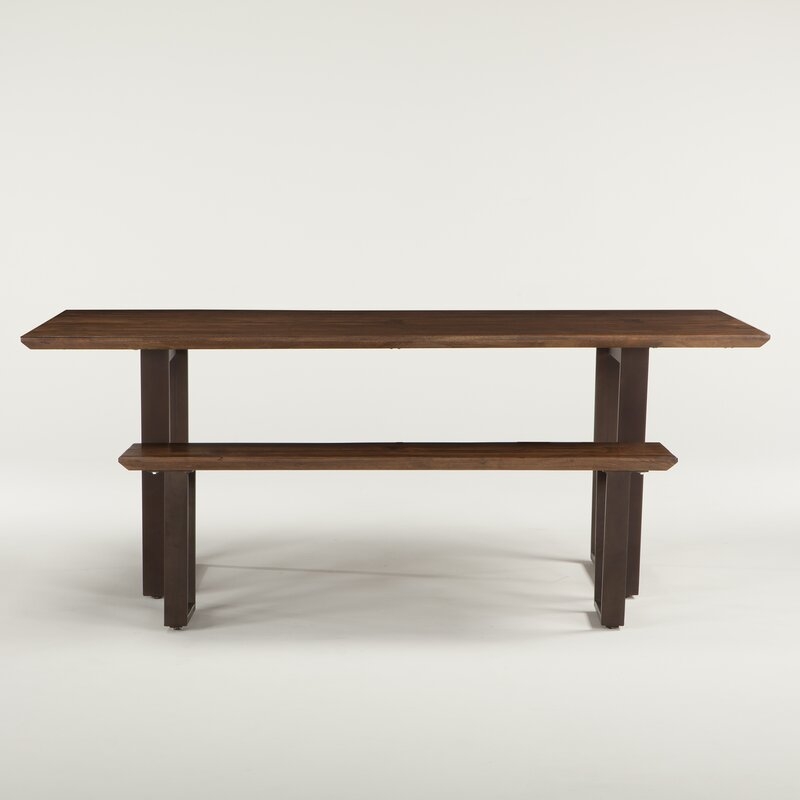 Home Trends & Design Wood Bench - Image 0