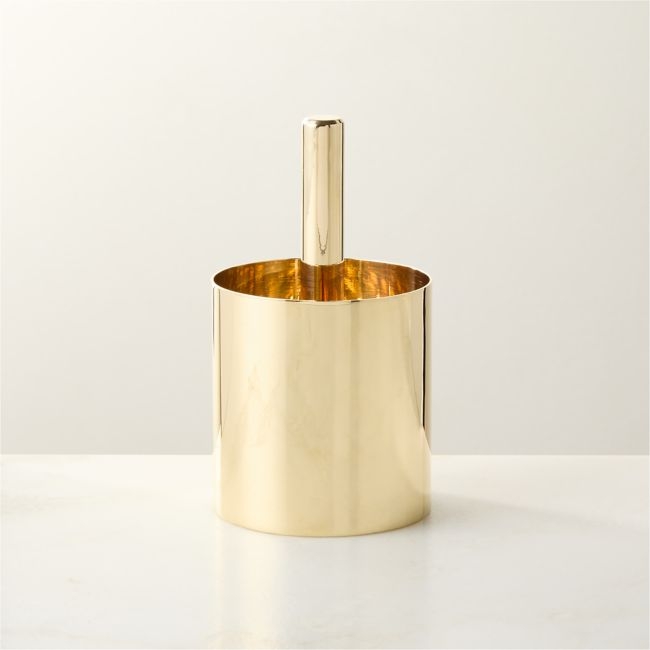 Hierarchy Unlacquered Polished Brass Pencil Cup by Bill Curry - Image 1