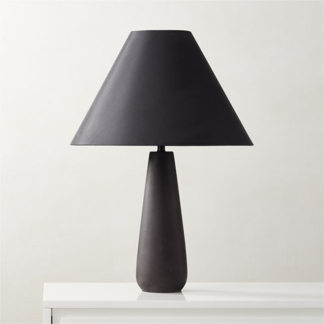 Polar Black Cement Table Lamp by Kara Mann - Image 0