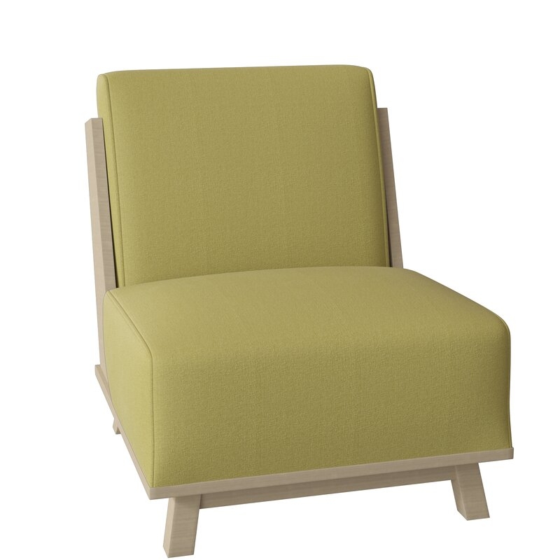 Maria Yee Conway Lounge Chair Body Fabric: Orchard Apple, Leg Color: Elm Ebony - Image 0
