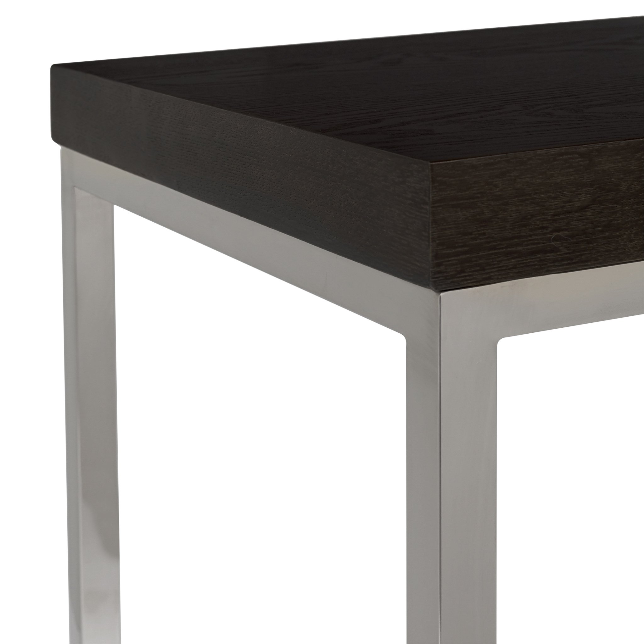 Turner Glass Top Square End Table - Black - Arlo Home - Image 1