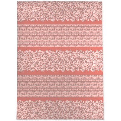 Alfie-George CORAL & WHITE Outdoor Rug By Mercer41 - Image 0