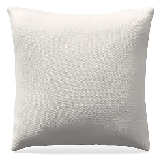 Pillow 24"x 24" Pillow, Sunbrella Performance Slub Tweed, White - Image 0