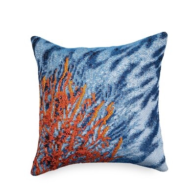 Rakowski Marina Coral Outdoor Square Pillow Cover and Insert - Image 0