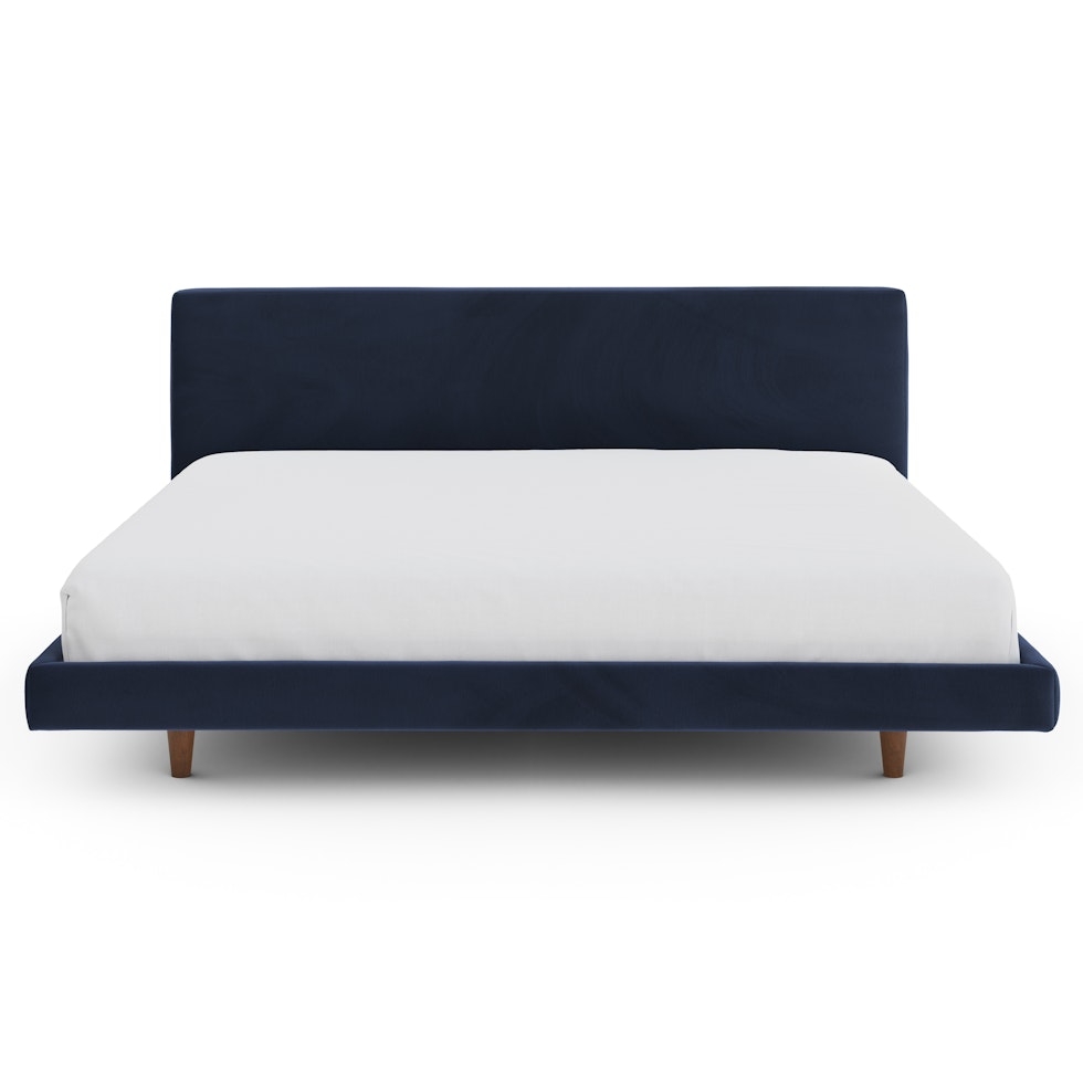 Tessu King Low Profile Velvet Bed - Hale Ink - Image 2