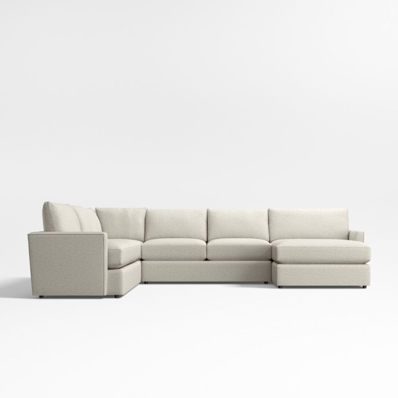 Lounge Classic 4-Piece L-Shaped Sectional Sofa with Storage Chaise - Image 1