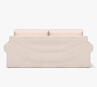 Big Sur Roll Arm Slipcovered Sofa, Down Blend Wrapped Cushions, Sunbrella(R) Performance Slub Tweed Pebble - Image 5