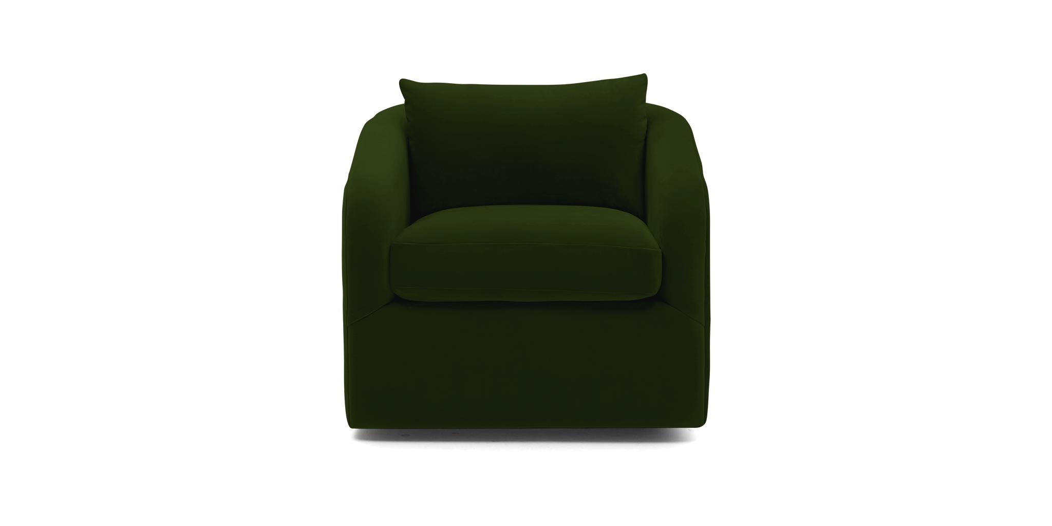 Green Amelia Mid Century Modern Swivel Chair - Royale Forest - Image 0