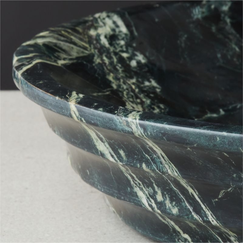 Aurora Green Marble Bowl - Image 2