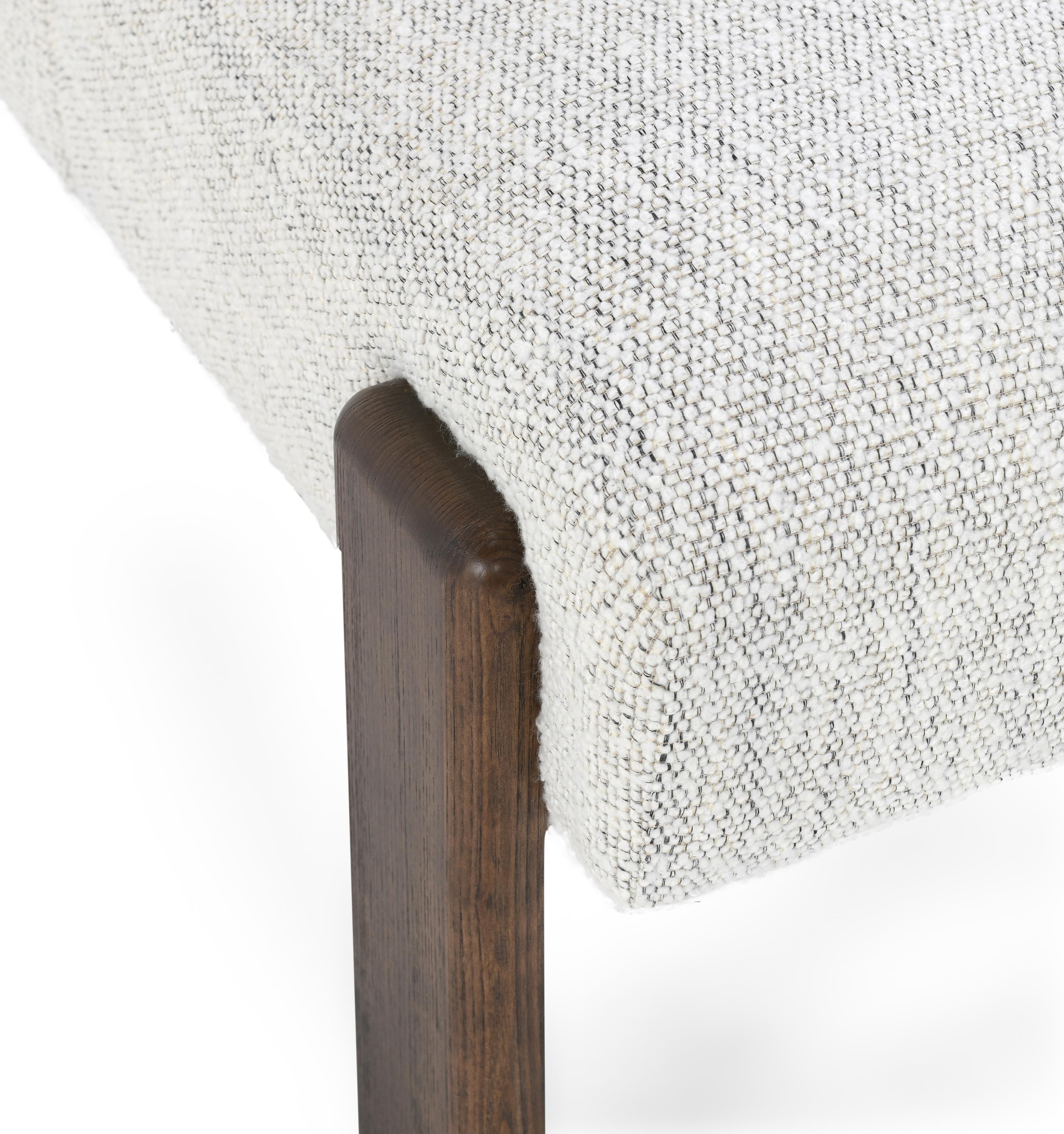Chelsea Upholstered/Wood Dining Chair Pixel Ivory - Image 4