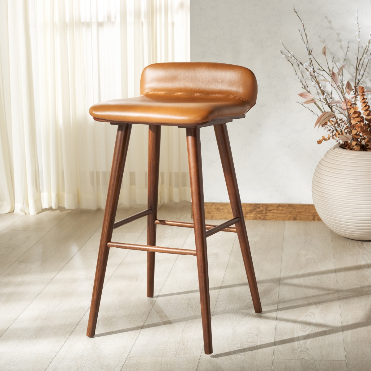 Tazmyn Barstool - Brown/Walnut - Image 1