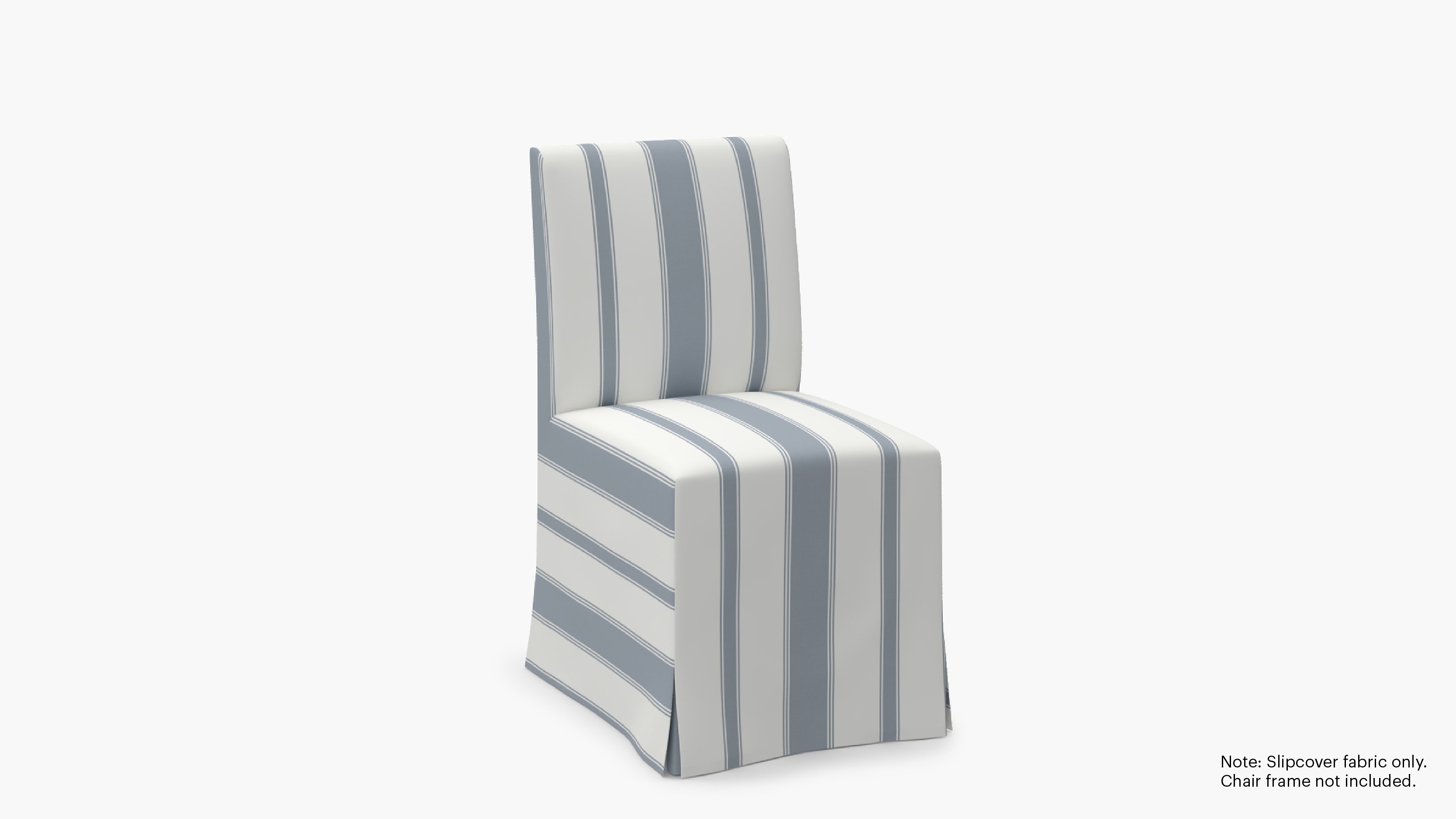 Slipcovered Signature Dining Chair - Cover Only, French Blue Clarence Stripe - Image 1