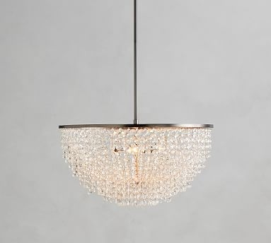Reilly Crystal Chandelier, Pewter - Image 0