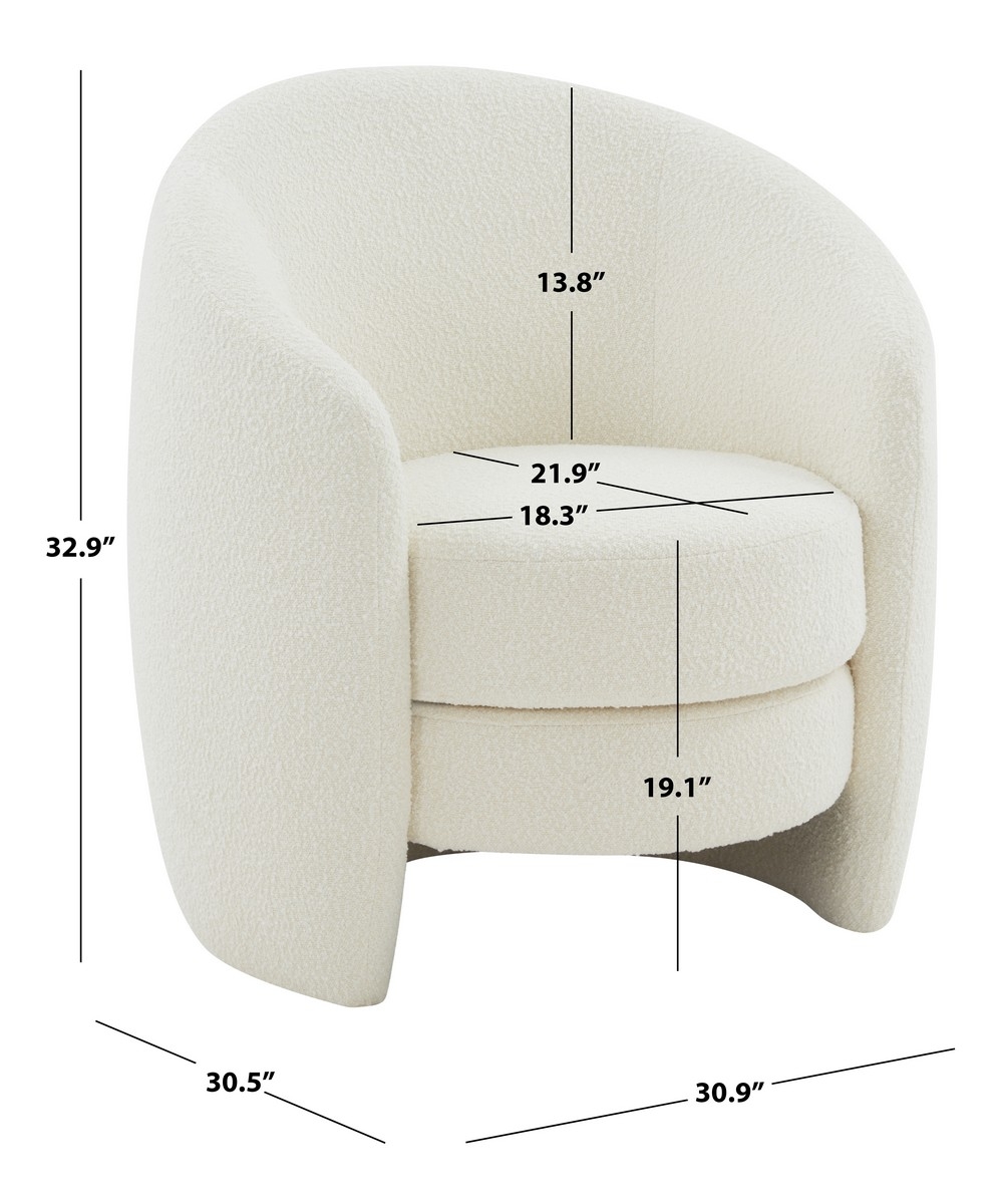 Danianna Boucle Accent Chair - Ivory - Image 5