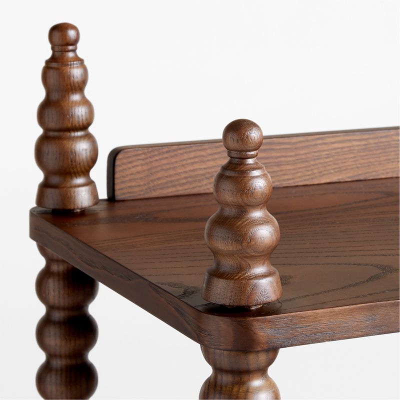 Jenny Lind Deep Brown Wood Spindle 5-Shelf Bookcase - Image 3