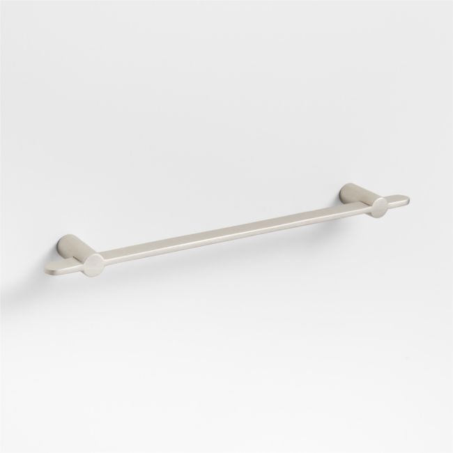 Flat 6" Brushed Nickel Cabinet Drawer Bar Pull - Image 0