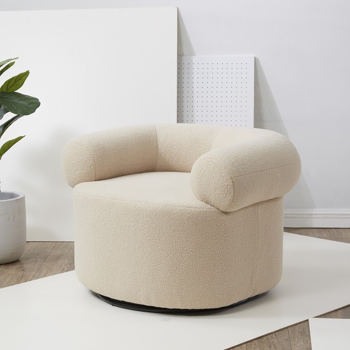 Sadie Swivel Accent Chair - Sand - Image 1