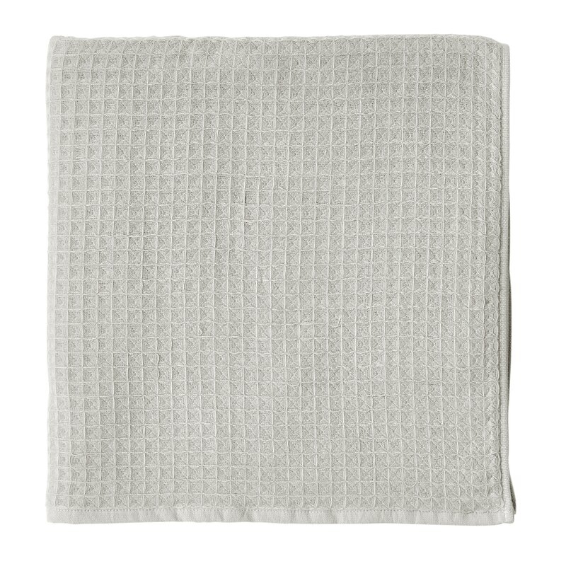 Uchino Waffle Twist 100% Cotton Bath Towel Color: Linen - Image 0