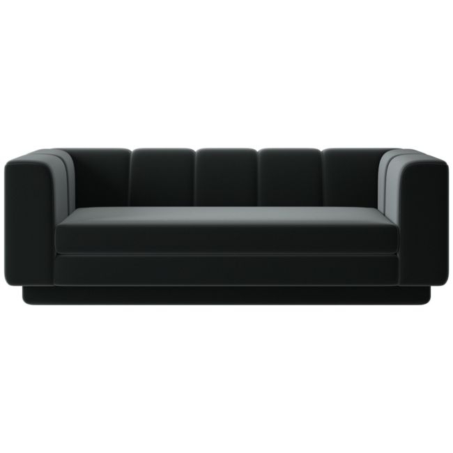 Yarrow 84" Como Dark Grey Sofa - Image 0