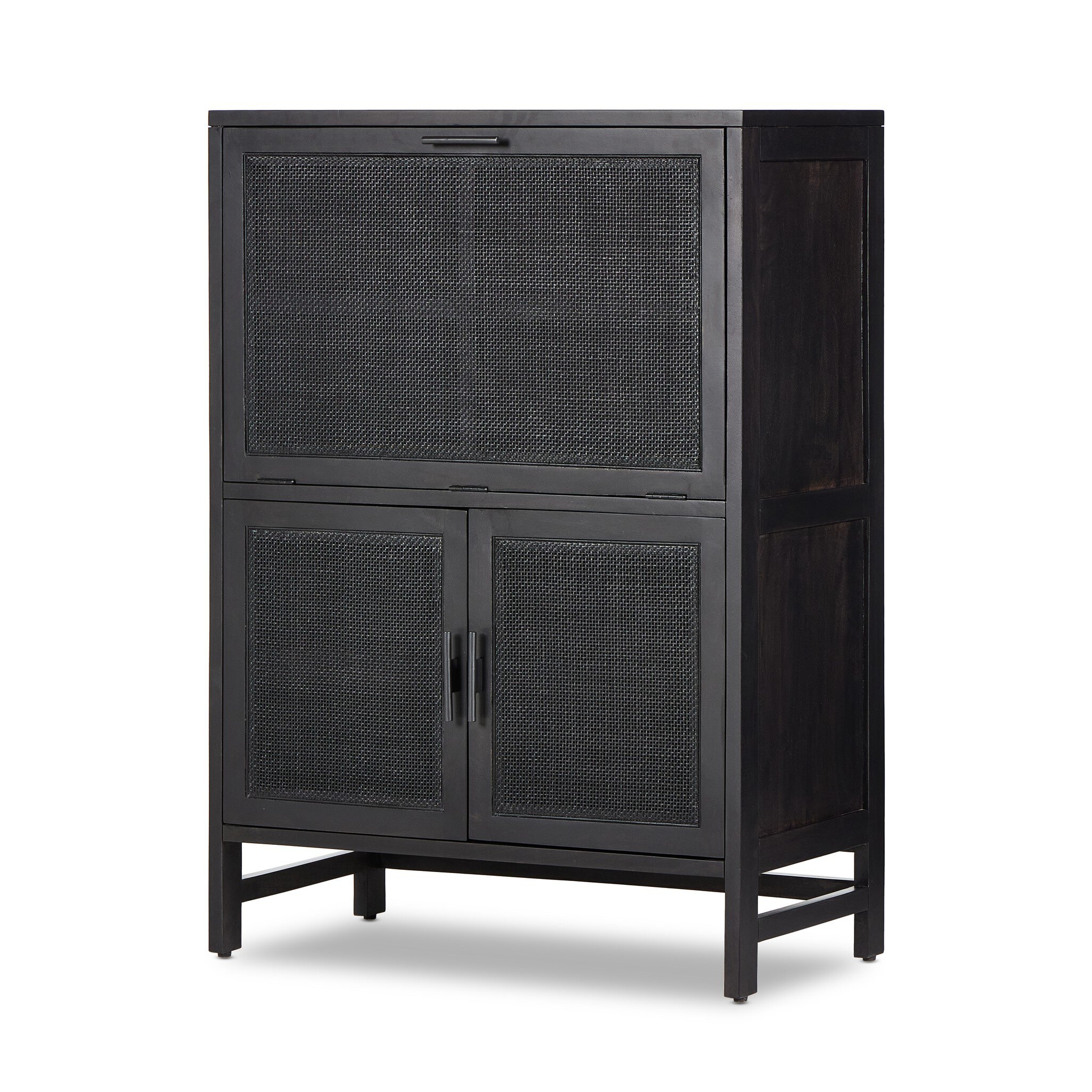 Caprice Bar Cabinet - Black Wash Mango - Image 1