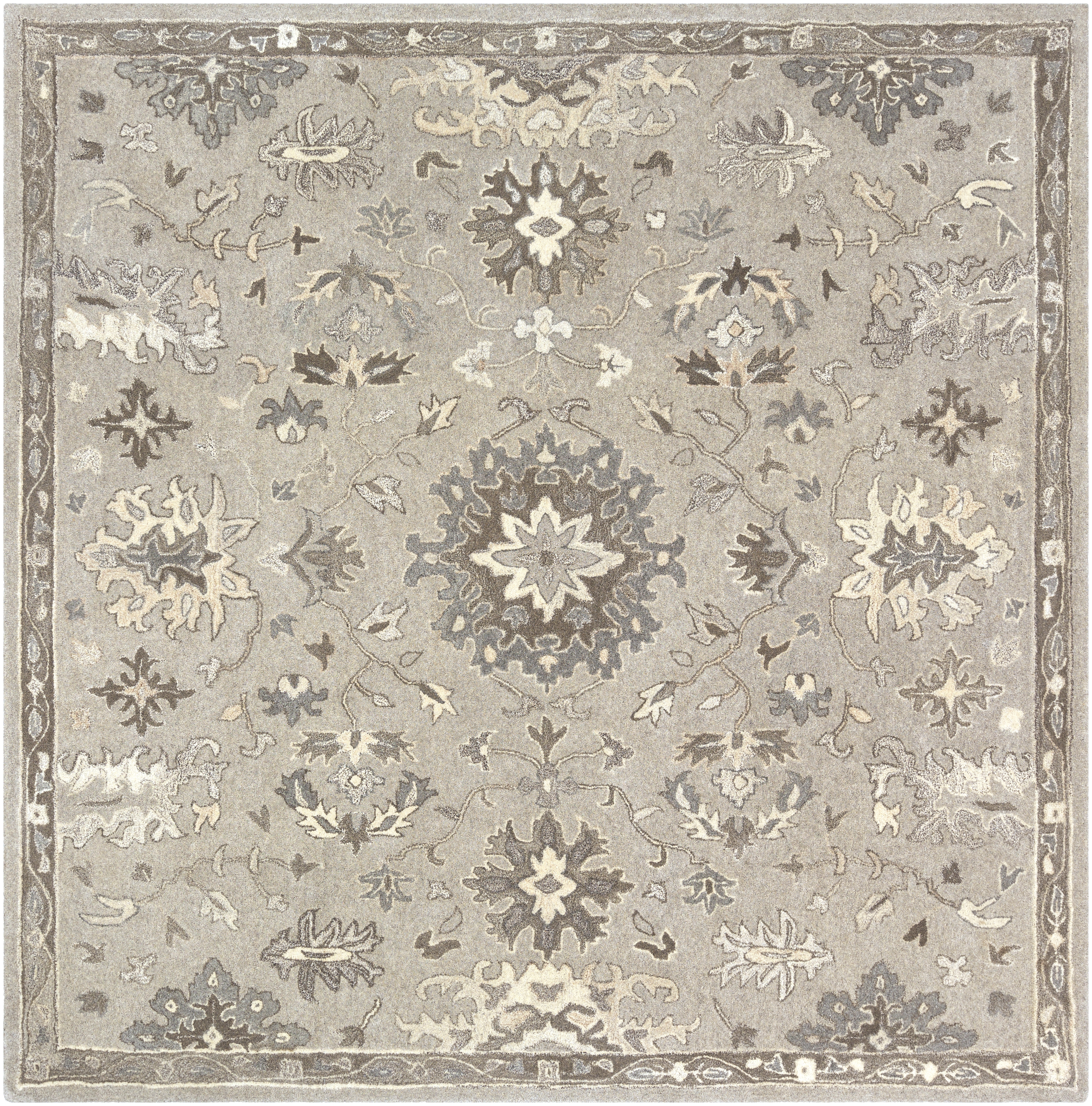 Caesar Beige Indoor 9'9" x 9'9" Handmade Rug - Image 0