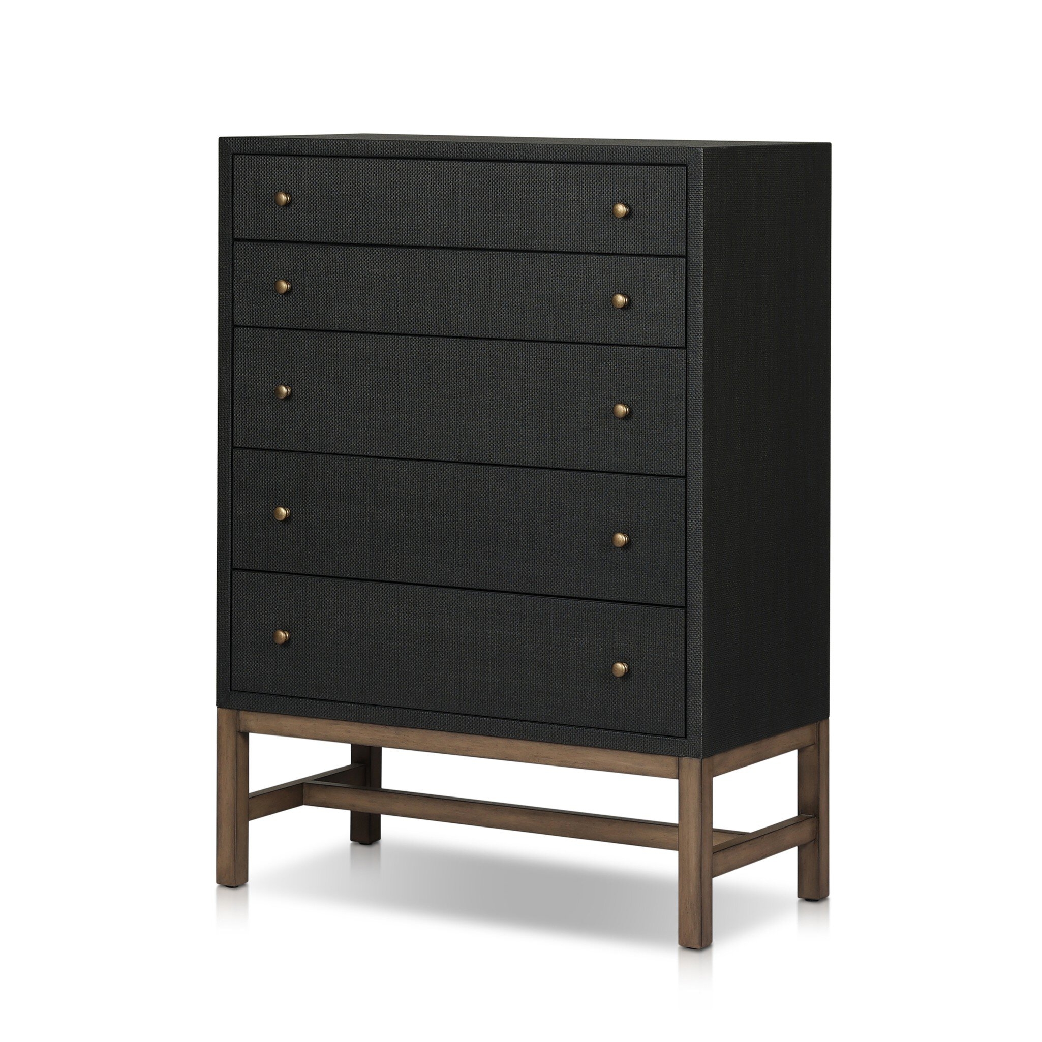 Fiona Tall Dresser - Black Raffia - Image 1