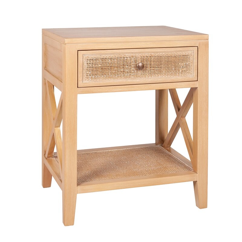 Keira Rattan End Table with Storage - Image 0