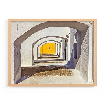 Minted Arches And Yellow, 24X18, Full Bleed Framed Print, Black Wood Frame - Image 3