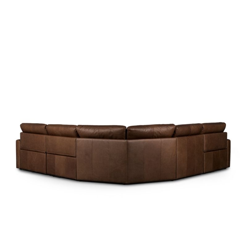 Tillery 5-Piece Sonoma Leather Power Recliner Sectional Sofa - Image 4