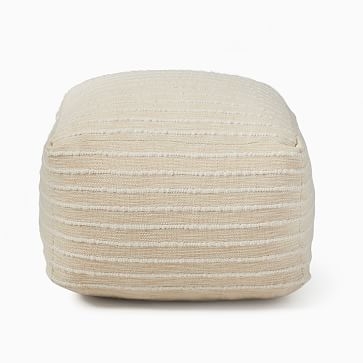 Soft Corded Pouf, Natural, 22"x22"x13" - Image 2
