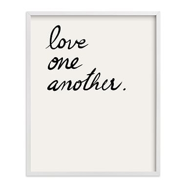 Love one, Love all Framed Art by Minted(R), White, 16x20 - Image 0