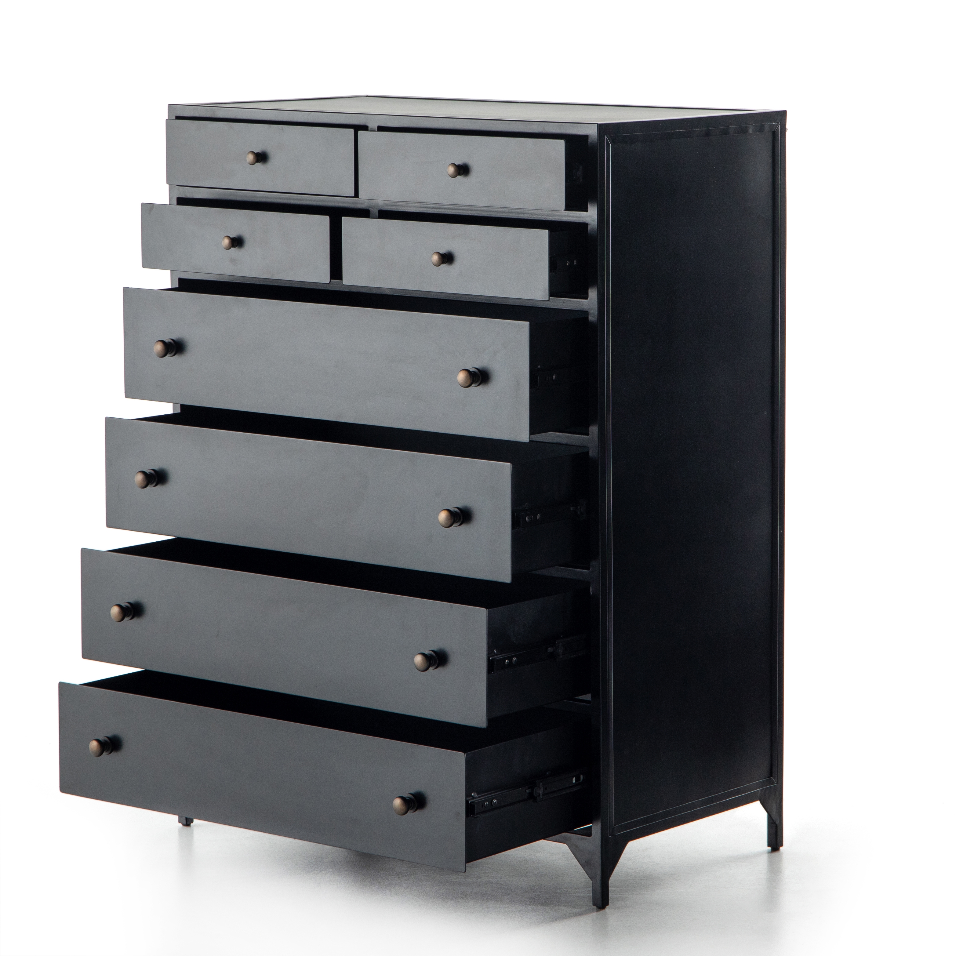Belmont 8 Drawer Tall Dresser-Black - Image 4