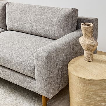 Eddy 74" Sofa, Poly, Yarn Dyed Linen Weave, Alabaster, Almond - Image 3