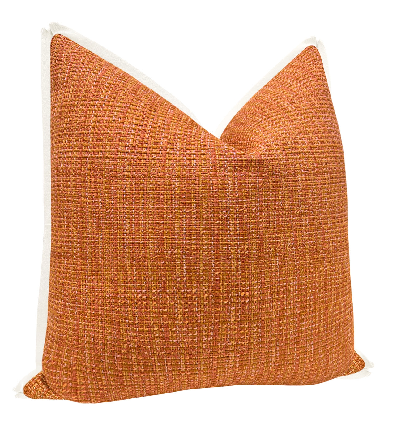 HEPBURN TWEED // TANGERINE | LDC - Sample 4" X 4" / Bone Butterfly - Image 3