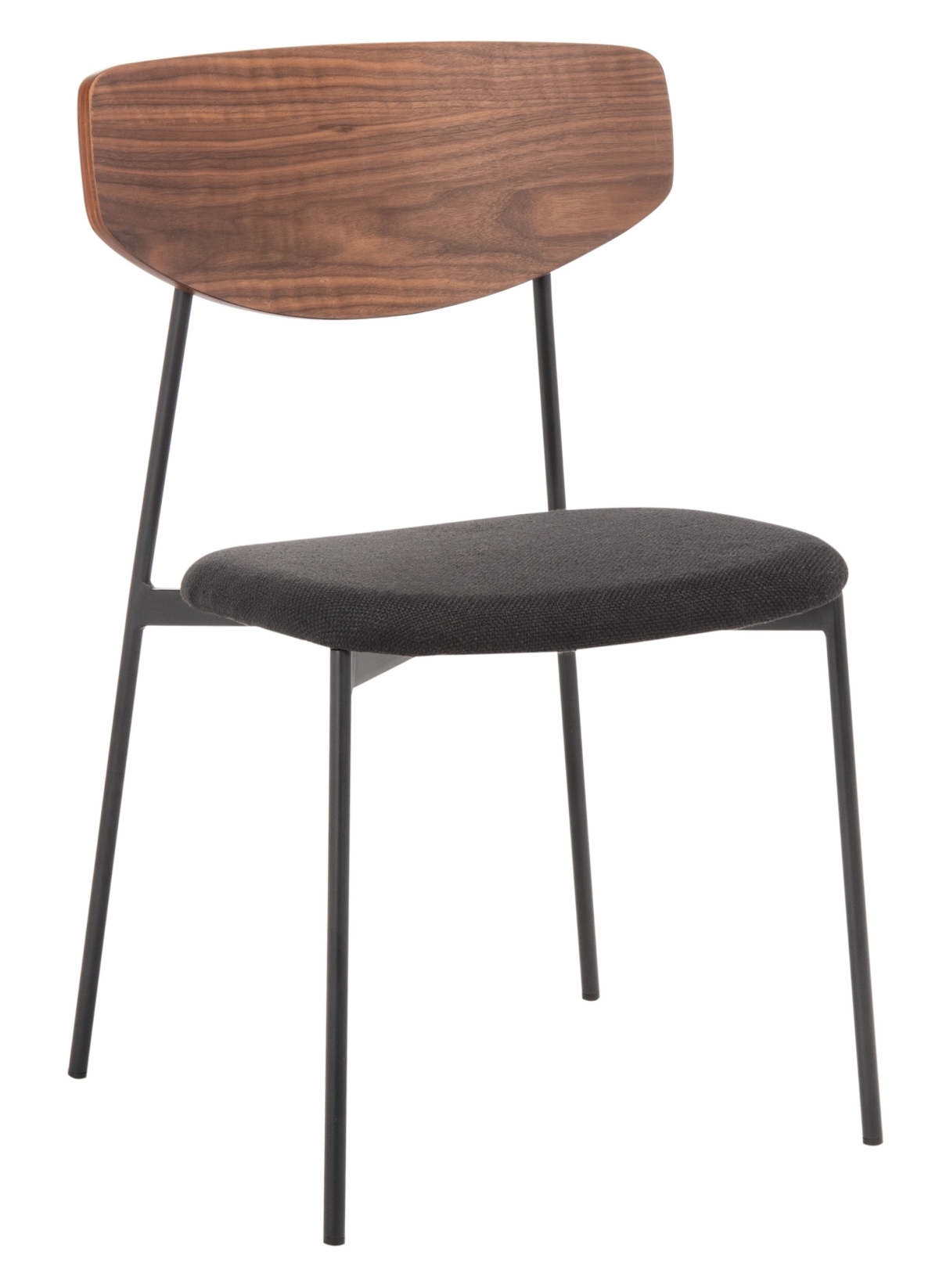 Ryker Dining Chair - Walnut / Black - Safavieh - Image 6
