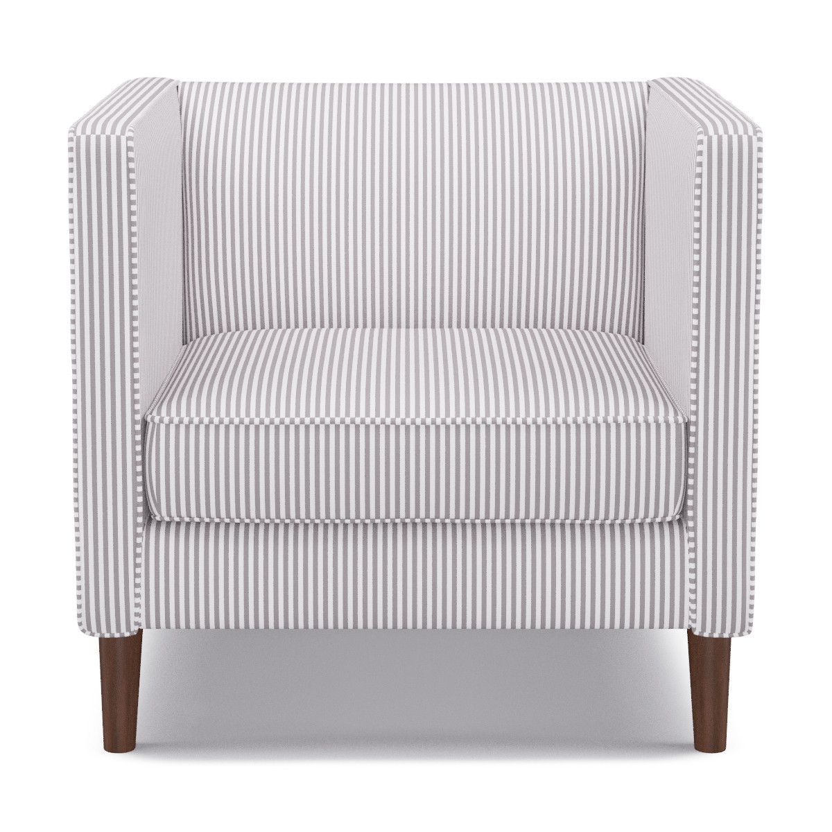 Tuxedo Chair | Silver Ticking Stripe - Image 0